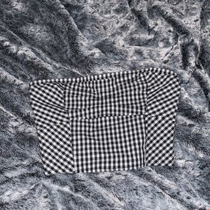 Gingham Crop Tube Top